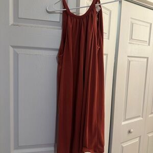 Flowy Rust Sleeveless Dress
